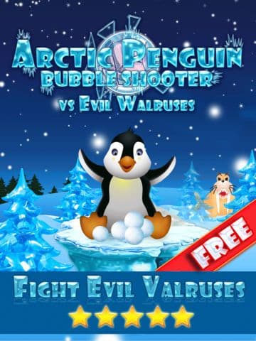 Arctic Penguin Bubble Shooter - Cute Winter Snow Games For Kids FREE screenshot 2