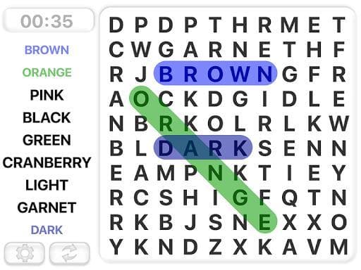 Word Search Games in english screenshot 2