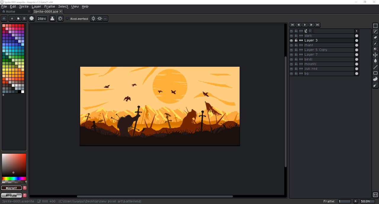 battlefield 2d pixel background