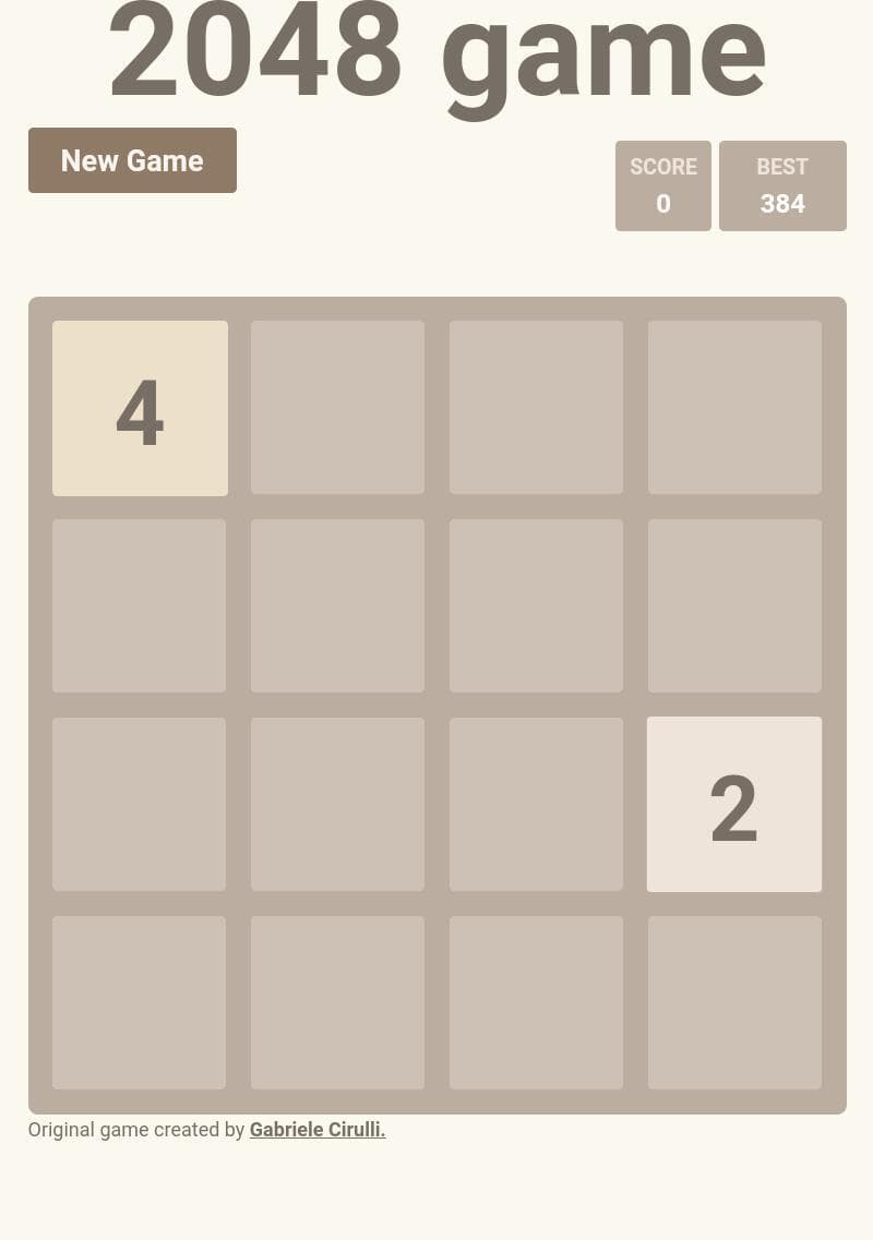 2048 game (itch) (Juagfah)