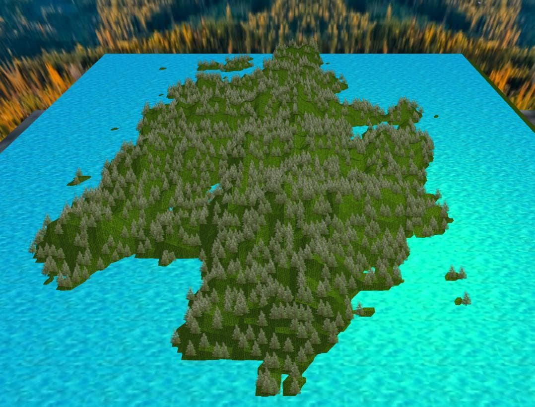 Drive around on my random island...