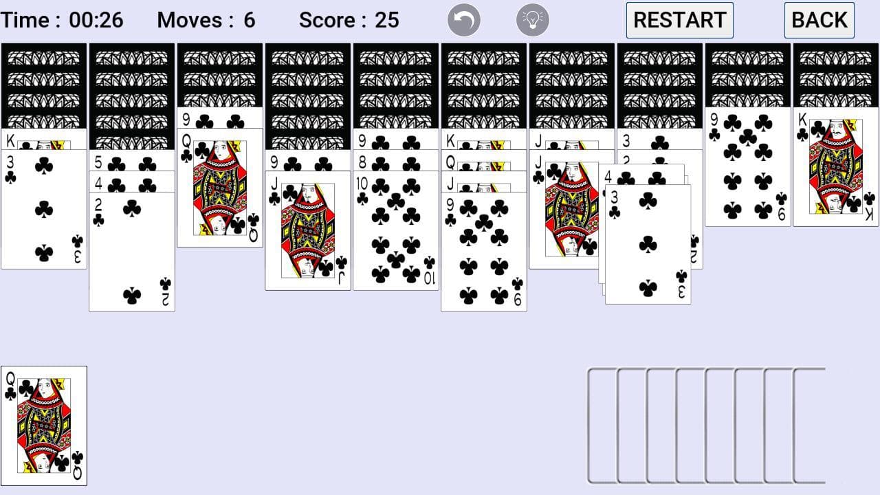 Spider Solitaire (itch) screenshot 5