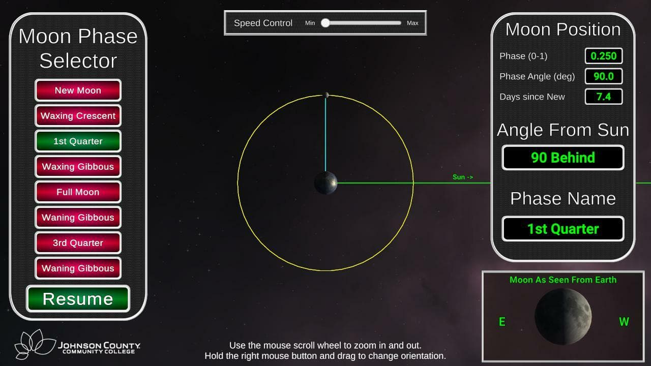 Lunar Phases Simulator screenshot 2