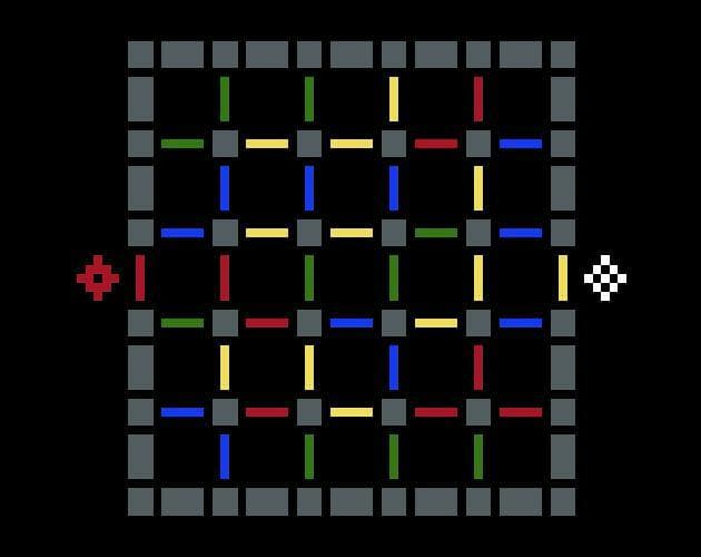 Stick-with-it mazes
