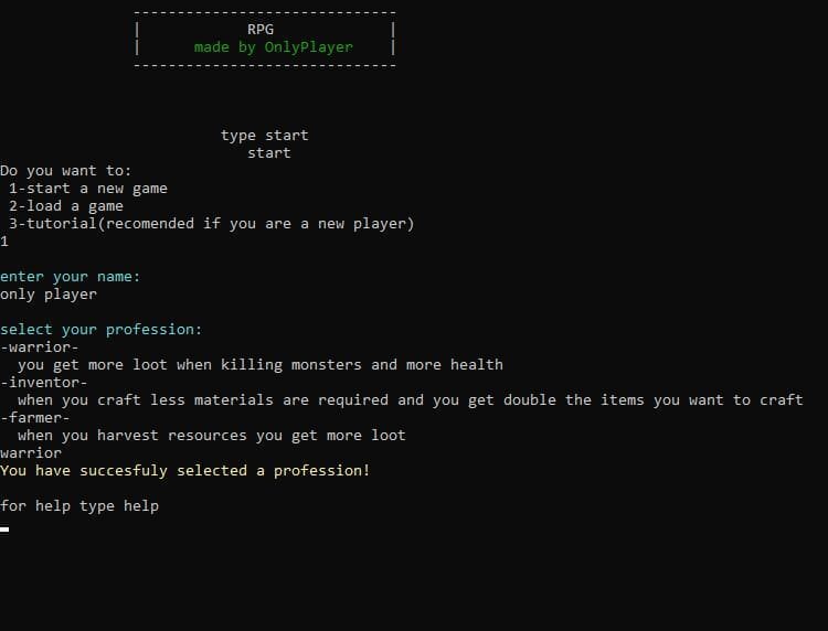 RPG (OnlyPlayer) screenshot 2
