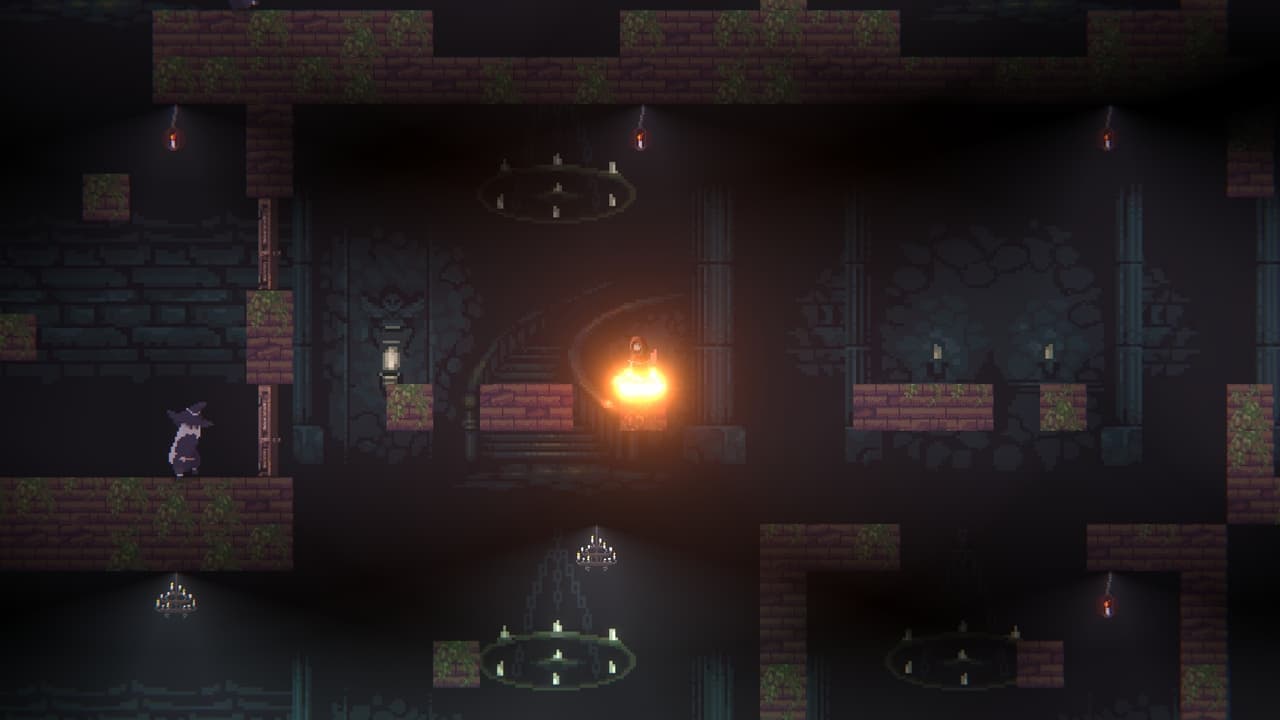 red riding hood on something while trying to climb up the tower real fast, dodging spells and traps screenshot 3