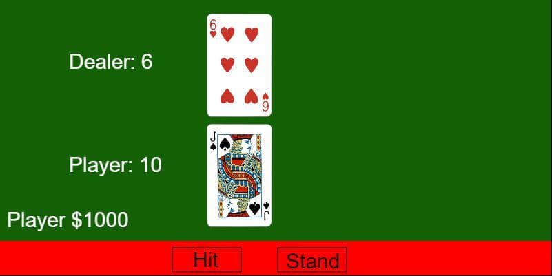 Simple Blackjack(21) game screenshot 3