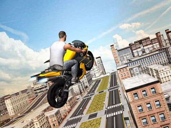 Flying Moto Traffic Racer 3d screenshot 4