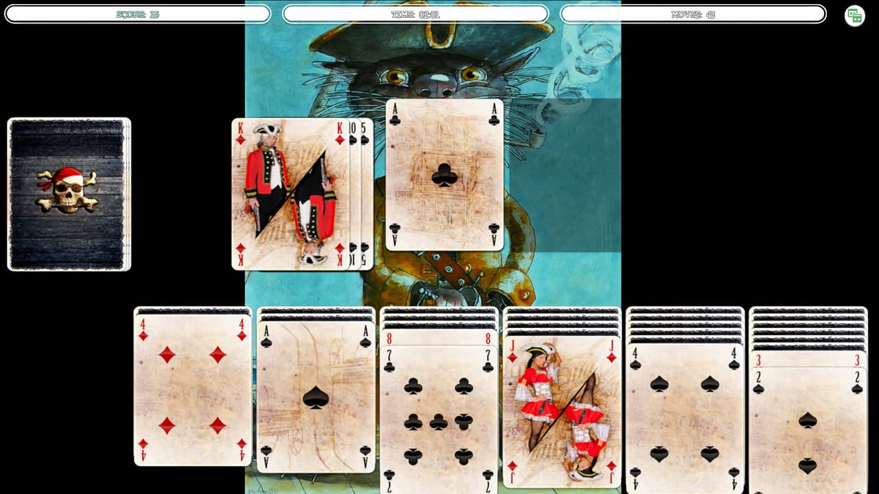 Solitaire - Cat Pirate Portrait screenshot 3