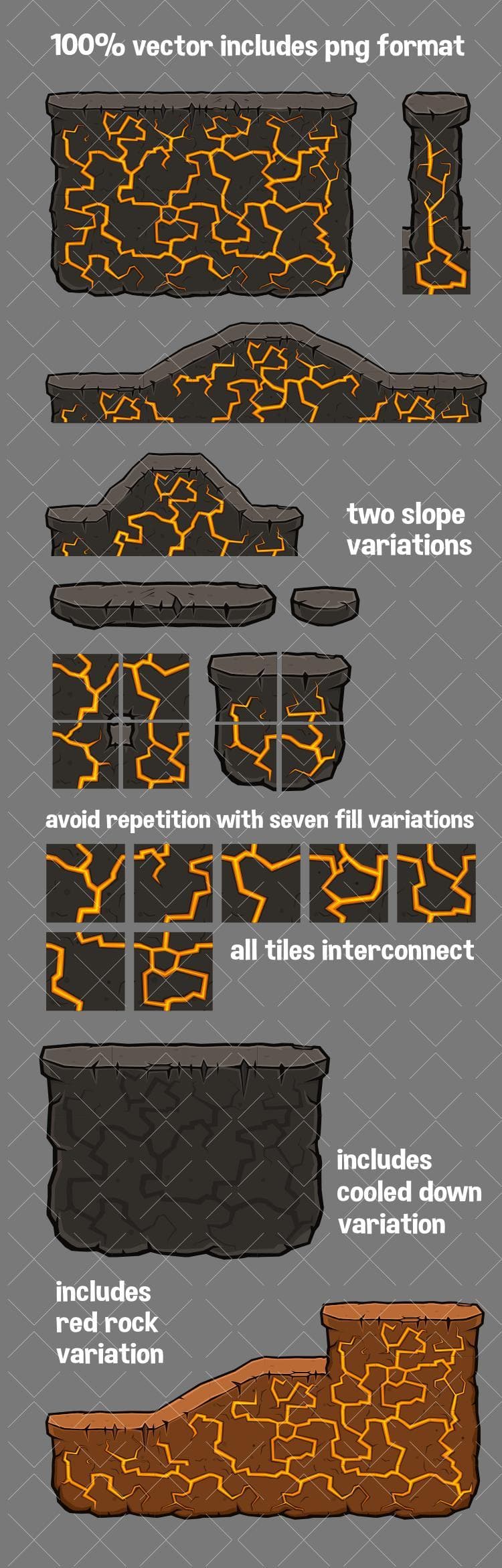 Lava tileset screenshot 2