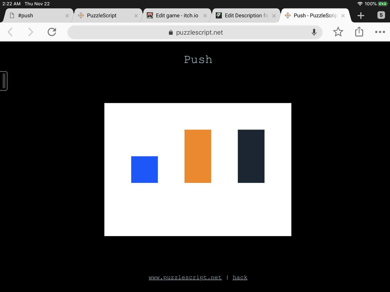 Push (itch) (FrankzeeTank)