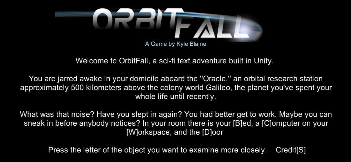 OrbitFall: A Text Adventure
