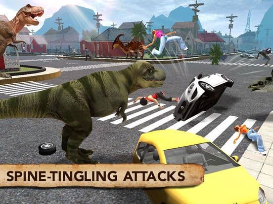 Dinosaur Simulator Trex Destruction Jurassic Forest & City Hungry Dino Carnage screenshot 3