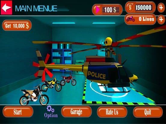 Moto Rider Vs Police Heli Cops screenshot 2
