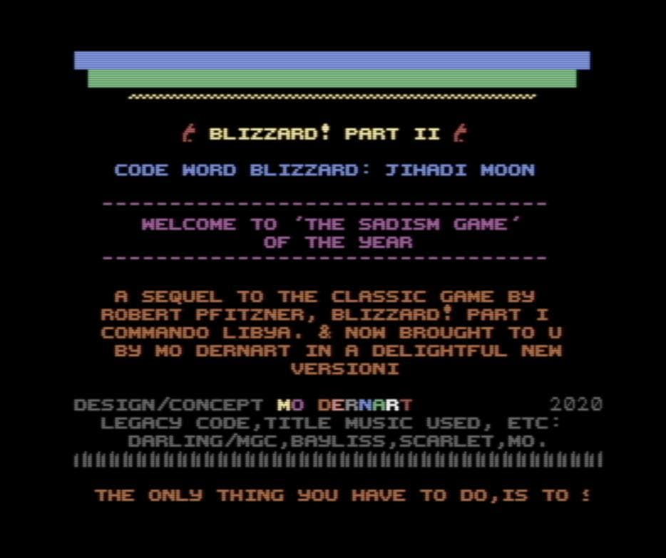 Blizzard! Part II: Jihadi Moon (C64) Commodore 64 screenshot 3