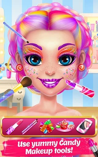 Candy Makeup Beauty Game - Sweet Salon Makeover screenshot 2