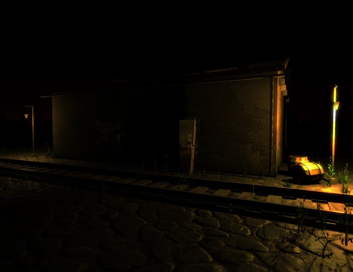 Creepy Train Station 3D
