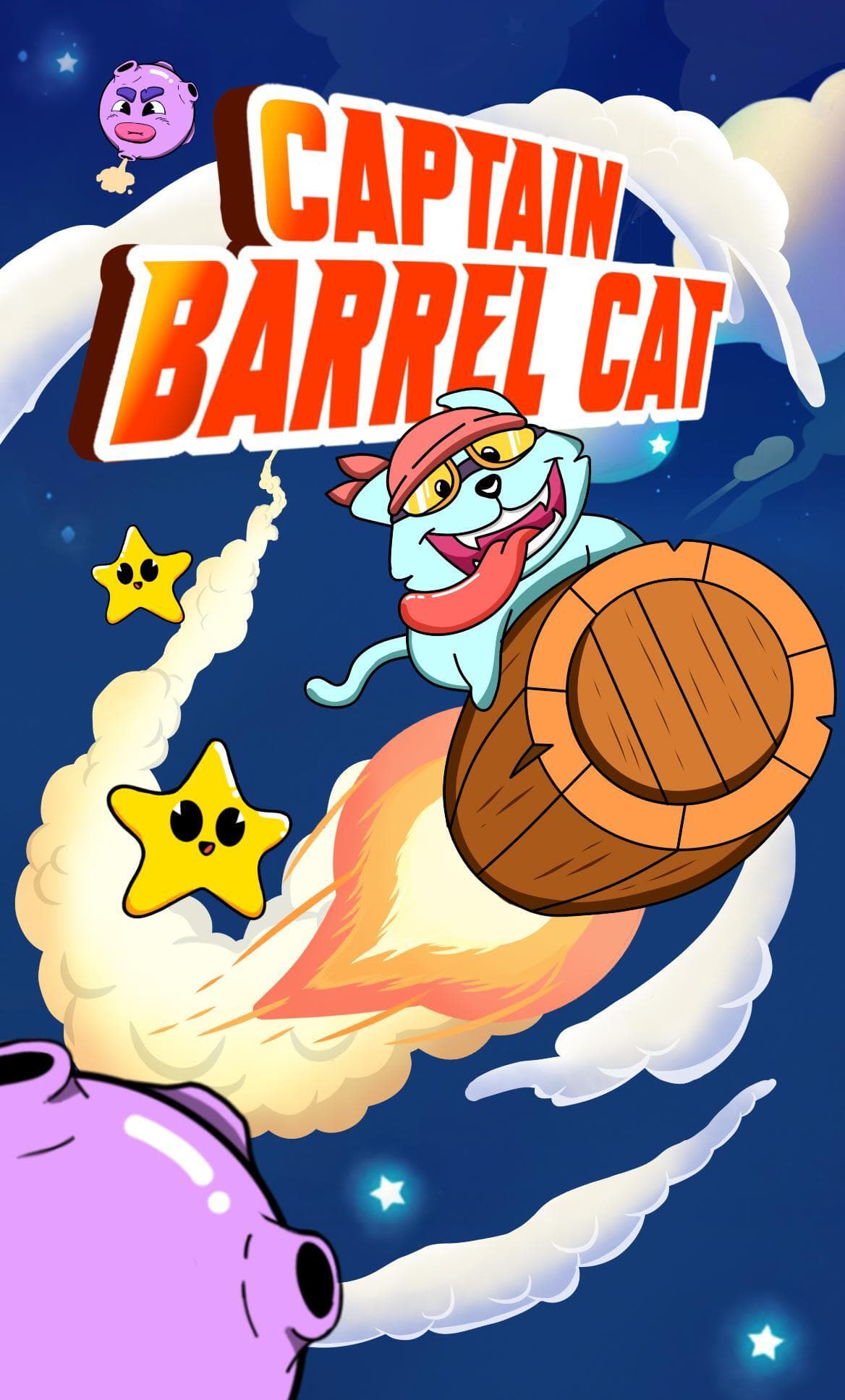 Construct 3 template mobile game - Captain barrelcat screenshot 2