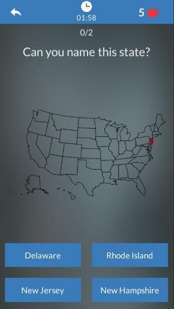USA States and Capitals Quiz screenshot 3