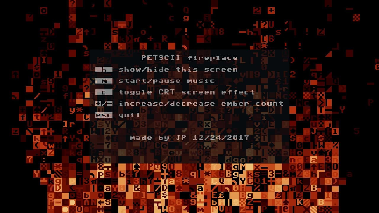 PETSCII Fireplace