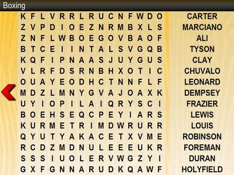 Word Search Sports screenshot 2