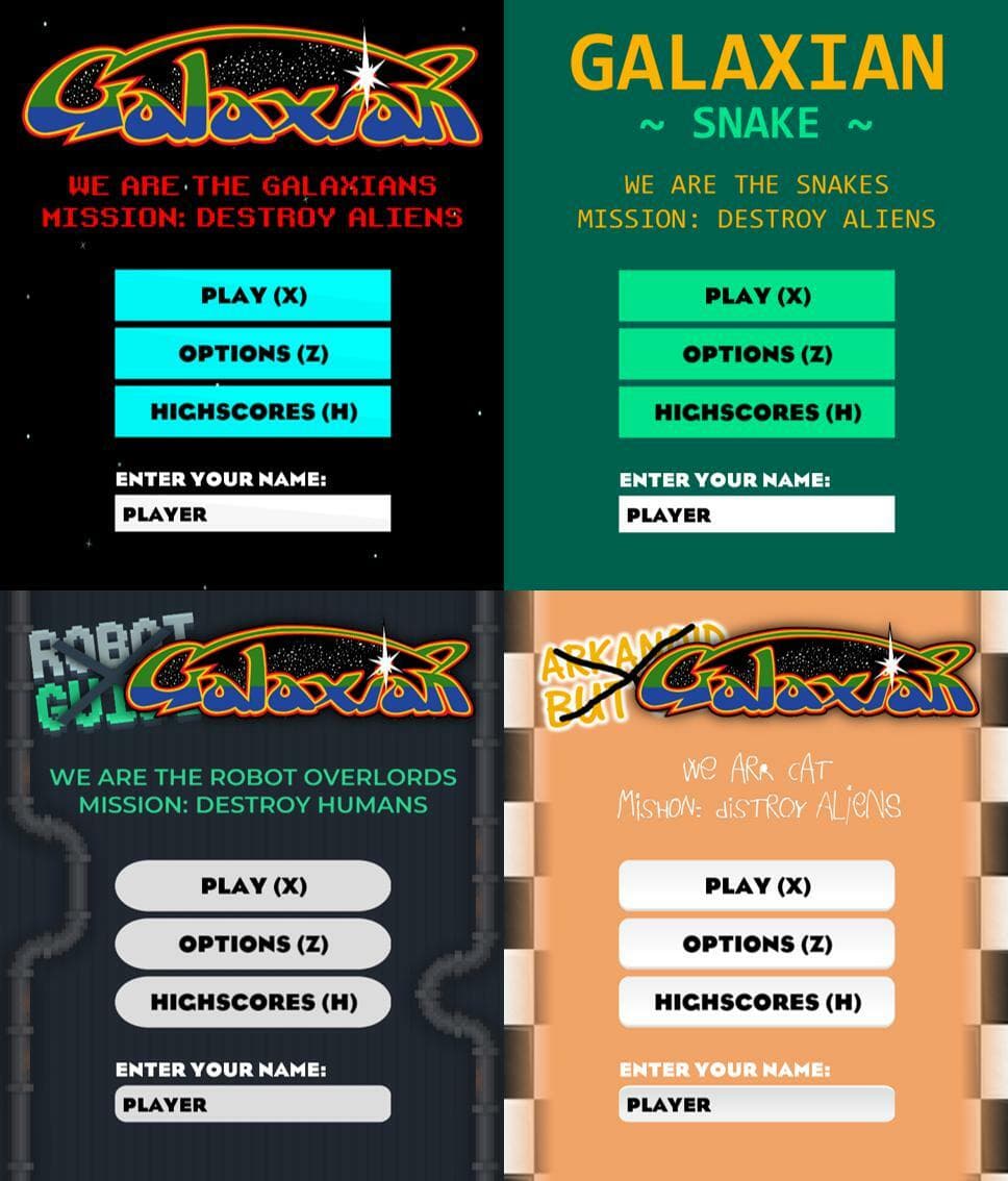 Galaxian (itch) (Joe Allen) screenshot 3