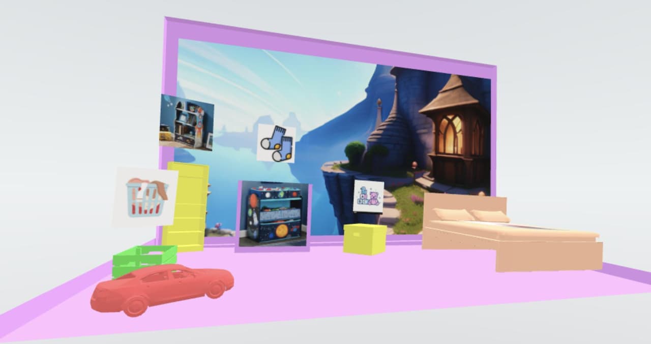 Kids room AR hints