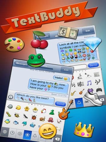 Text Buddy - An Email and Text Enhancement App - Emojis, Emoticons, Characters, & More!
