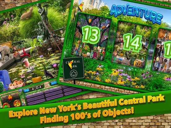 Hidden Objects Central Park New York City Gardens