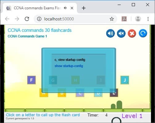 CramFLASH CCNA router commands 30 Random FlashCards screenshot 2