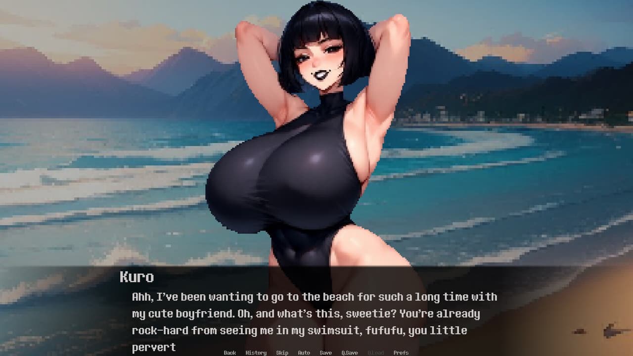 Dominated by Yandere Goth Girlfriend 3: On the Beach screenshot 3