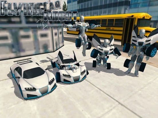 Flying Car Robot Flight Drive Simulator Game 2017 screenshot 2