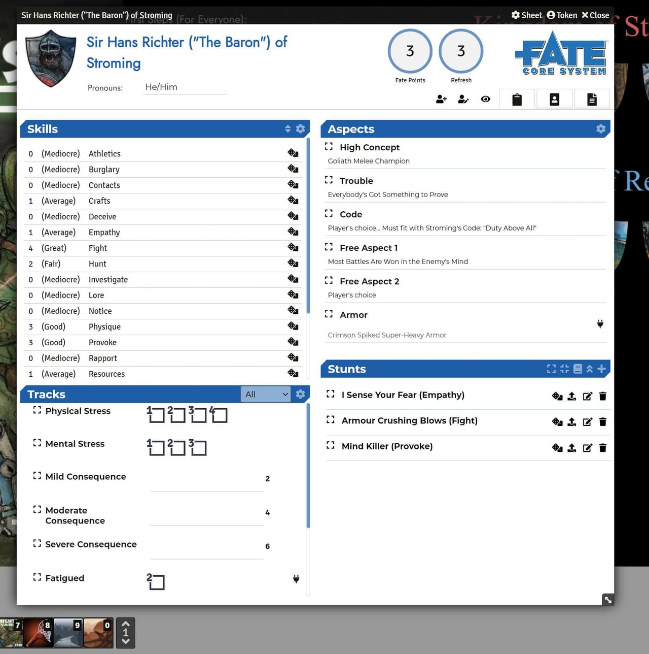 Knights of Invasion • Foundry VTT Access screenshot 6