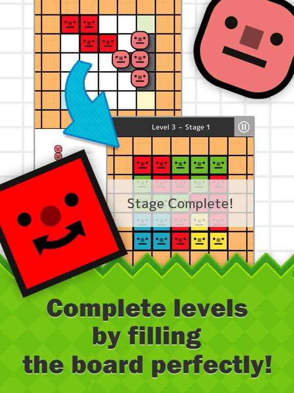 Smiley Blocks - Paint Puzzles screenshot 3