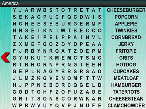 WordSearch Food (Western, Eastern, Food Type) screenshot 2