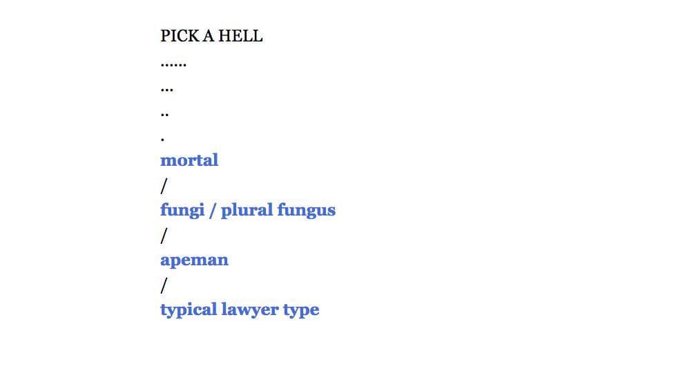 Pick a hell