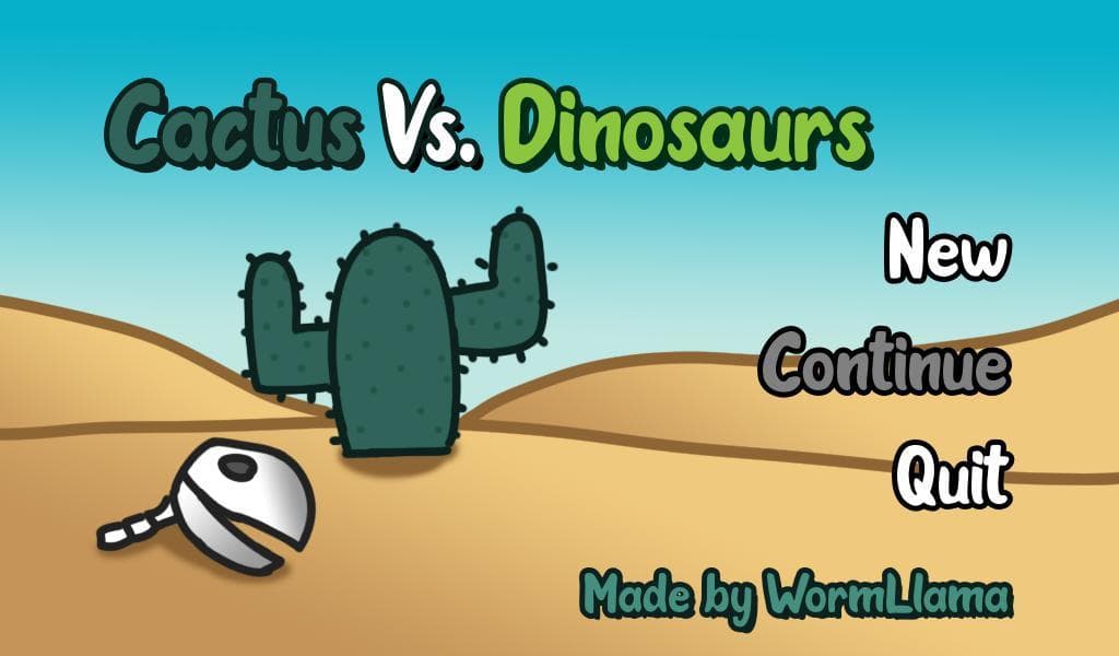 Cactus vs. Dinosaurs (Godot Wild Jam #6) screenshot 2