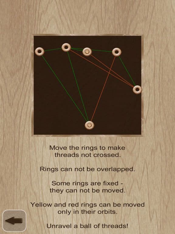 Untangle. Rings and Lines