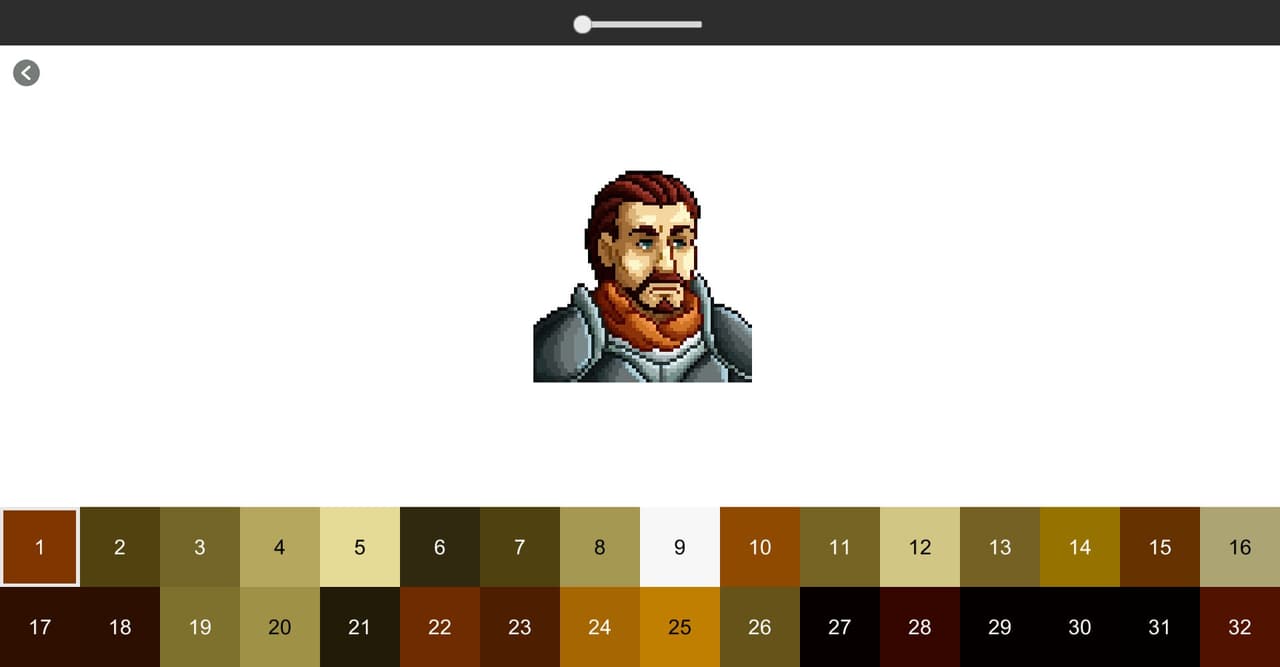 Color by Number - Medieval Portrait (itch) screenshot 5