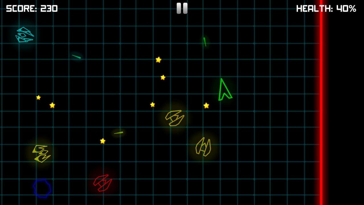 Neon Space Fighter - shooting asteroids and spaceships screenshot 4