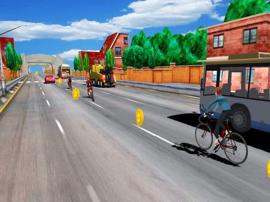 In Bicycle Racing on Highway screenshot 3