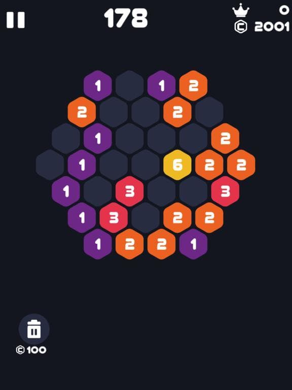 Hexa Number Smash: Tap Puzzle