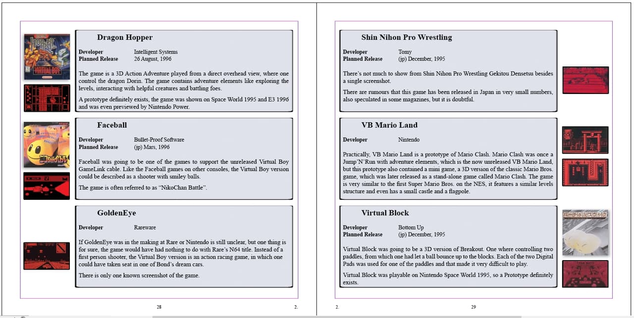 the VirtualBoy Encyclopedia Book screenshot 2