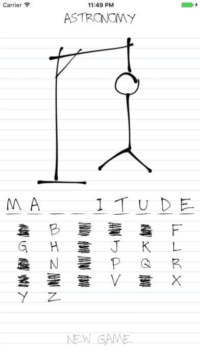 Hangman: Astronomy screenshot 3