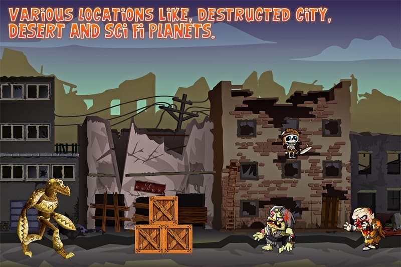 Robot Vs Zombies War 2D screenshot 2