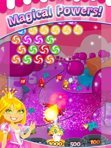Little Pink Princess Candy Quest - Bubble Shooter Game screenshot 2