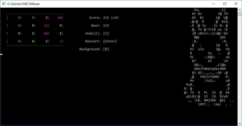 CMD 2048 screenshot 2