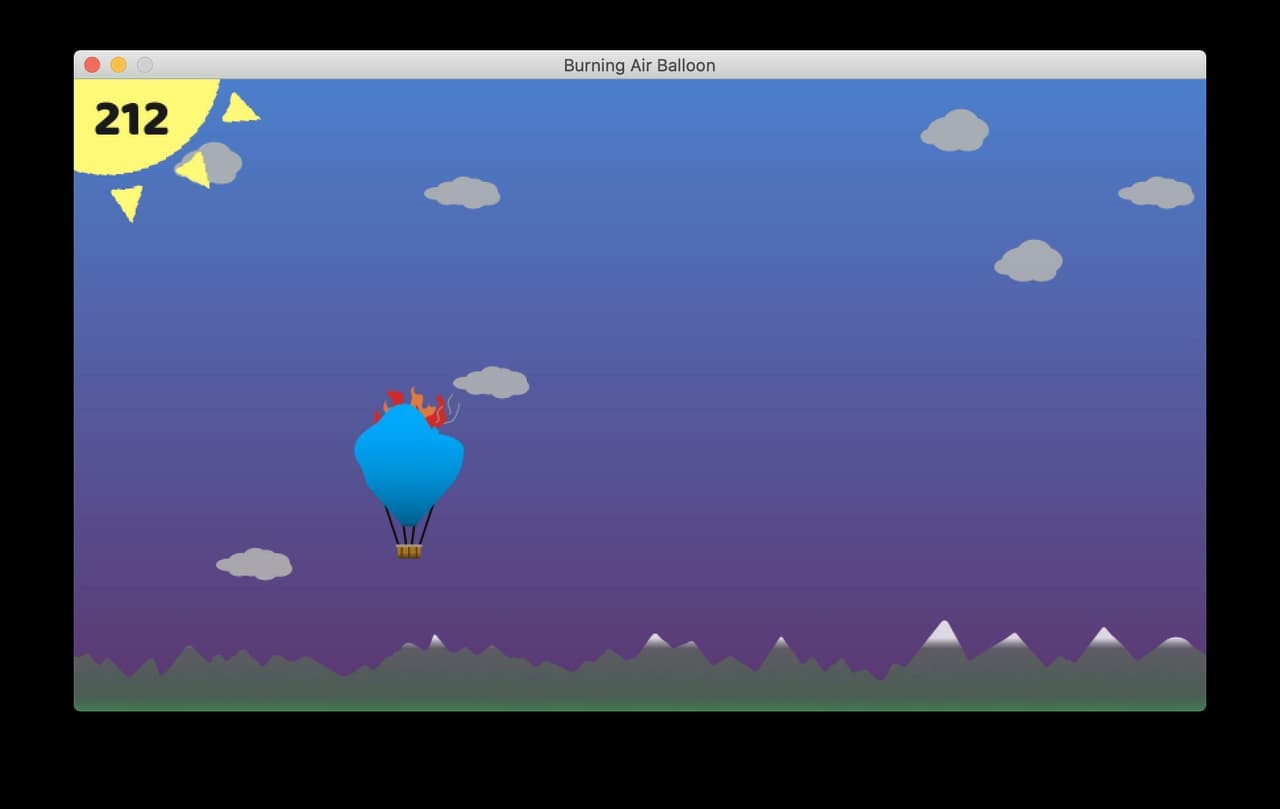 Burning Air Balloon