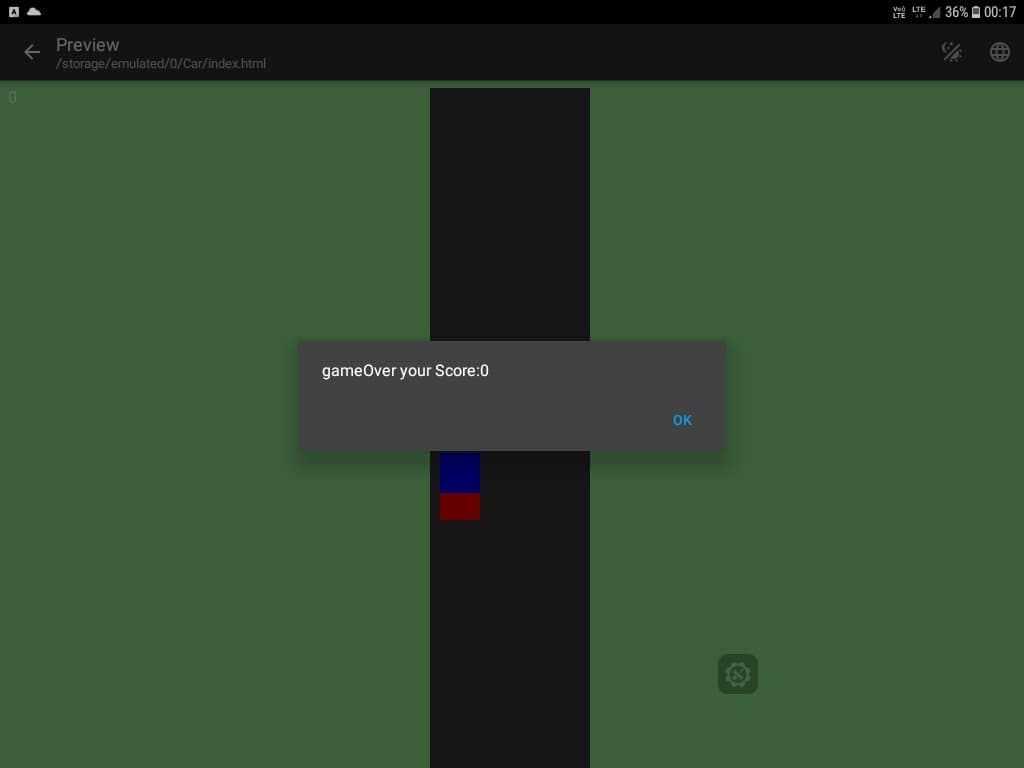 Car game on html pc - edition