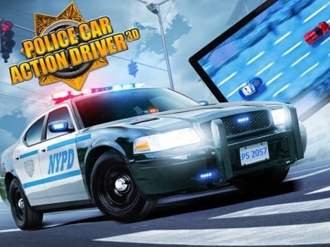 Police Car Action Driver 3D - Asphalt Burning Street Driving with Nitro screenshot 2